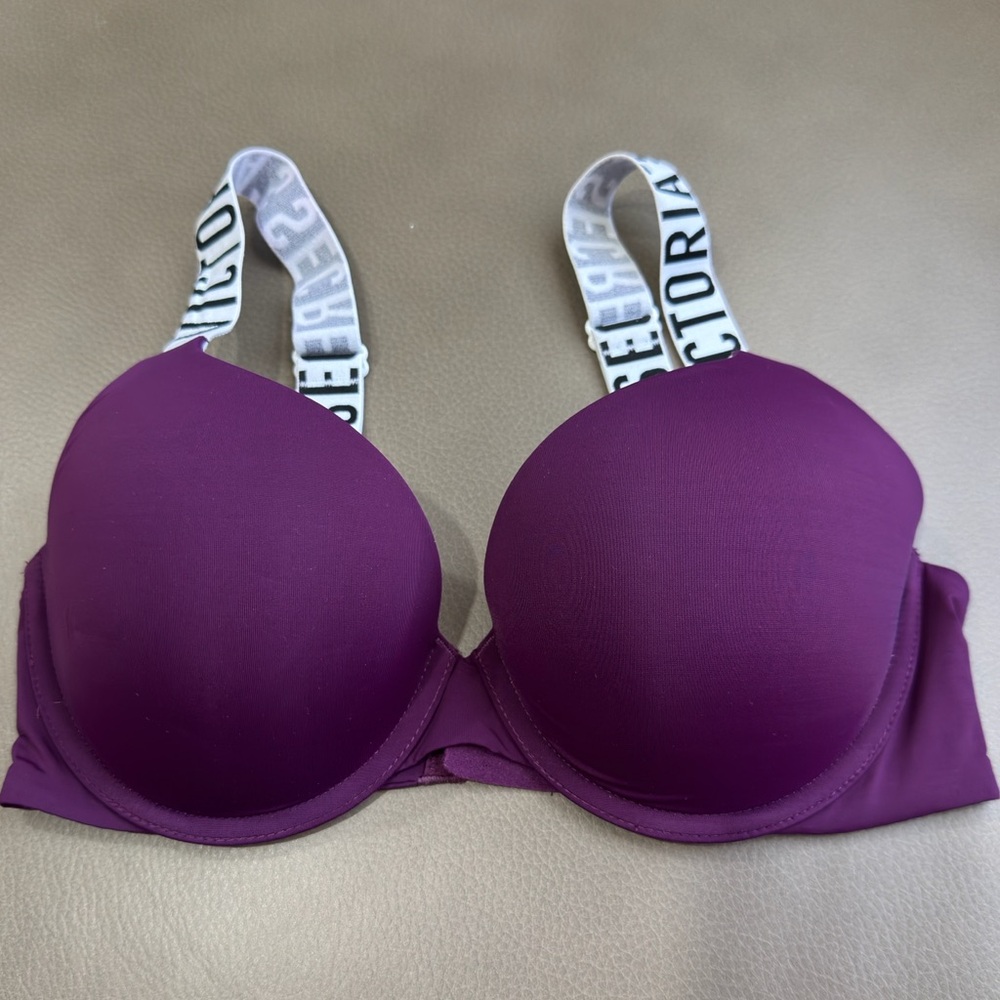 Victoria's Secret Deep Purple Bra with Logo Straps